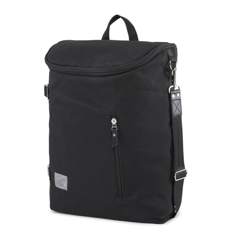 Black ♻️ Recycled Polyester Diaper Bag