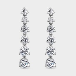 Boucles d'oreilles en cascade en argent
