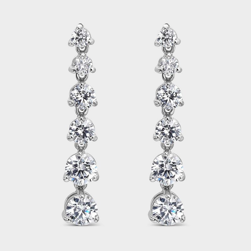 Boucles d'oreilles en cascade en argent