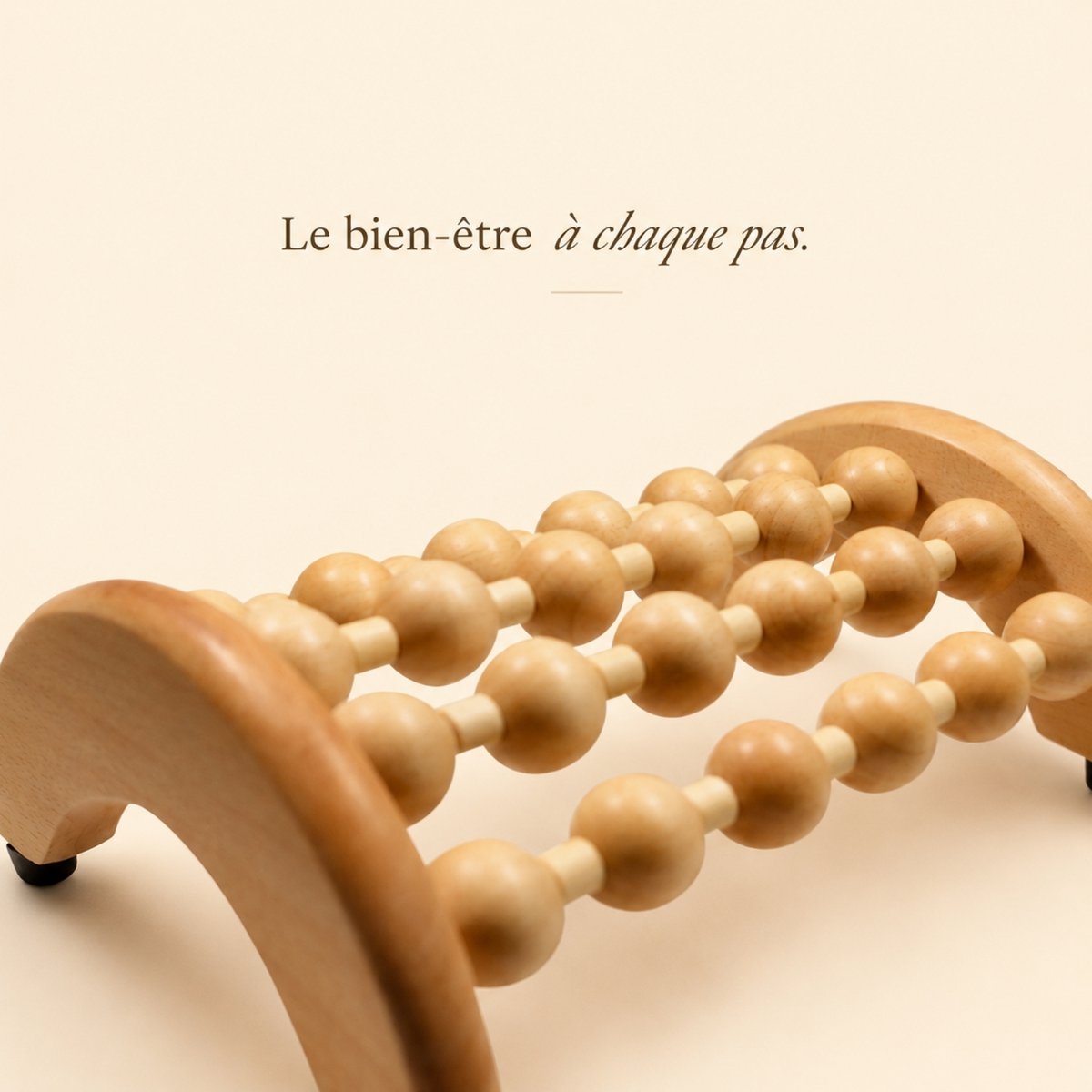 Wooden Foot Massager - Lymphatic Drainage and Relaxation Massage Roller – Discreet and Convenient