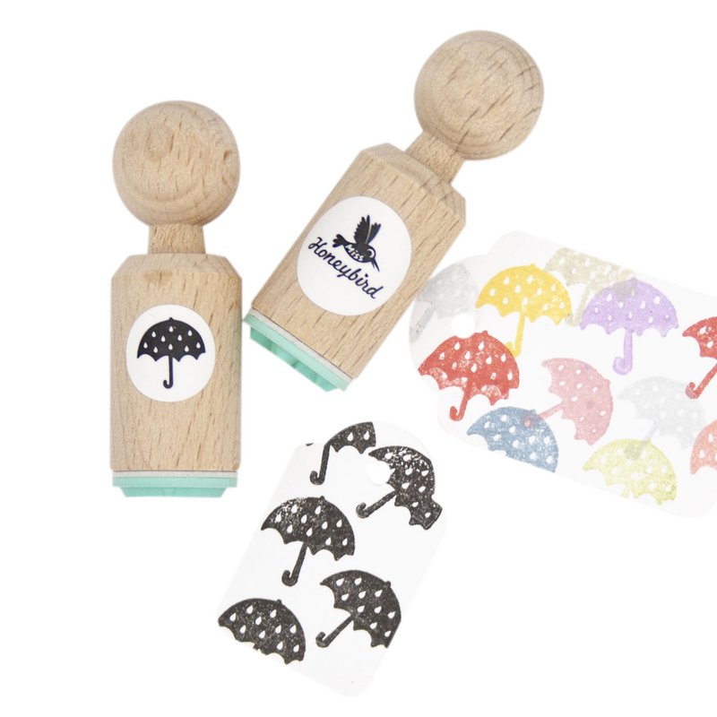 Mini paraply træstempel
