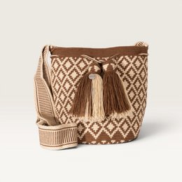 Geometrisk crossbody M | Mokka