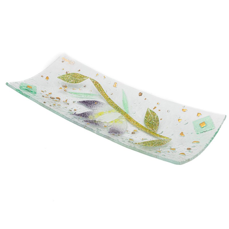 Frasco de empatata en vidrio Murano, favorita de la idea de regalo, decoración de oro floral