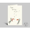 Witzige Geburtstagskarte | Schreimöwen | Happy Birthday | Klappkarte mit Umschlag