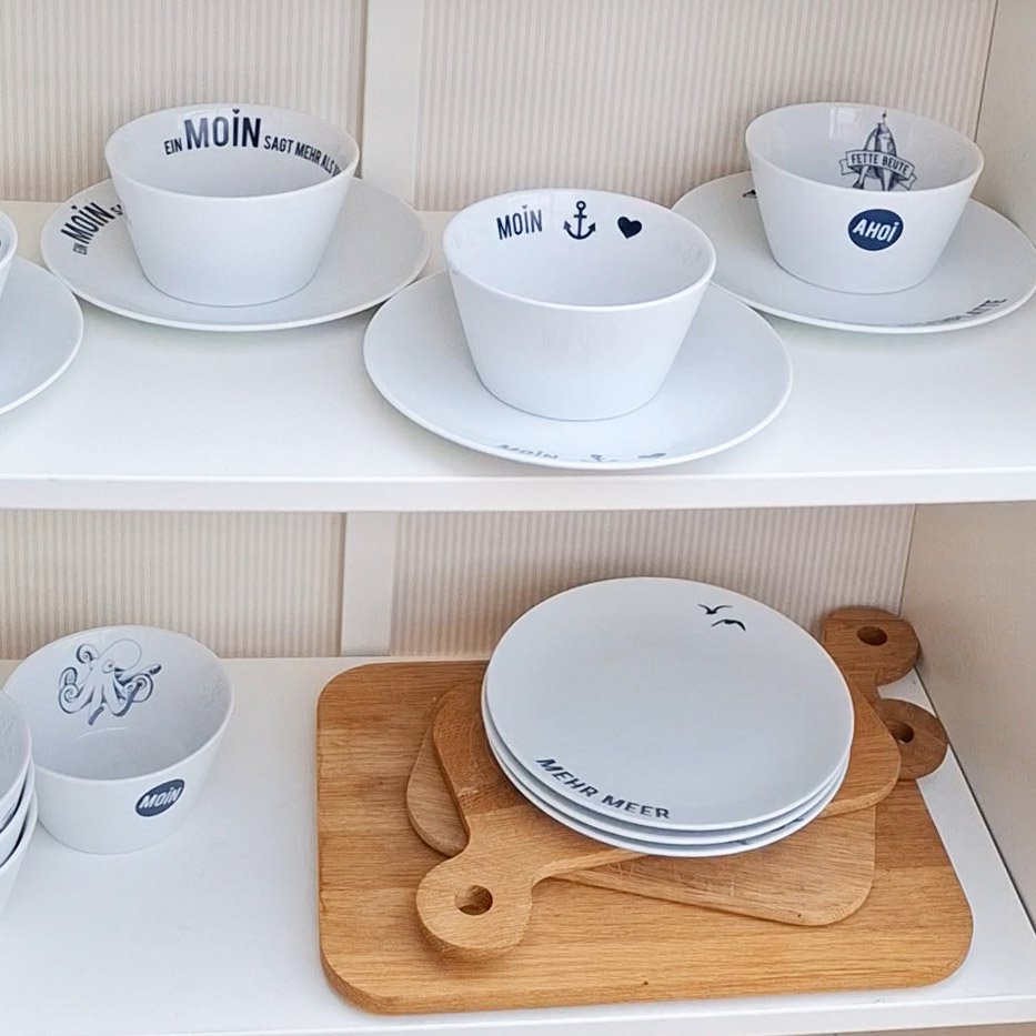 Porcelænsskål Moin ankerhjerte