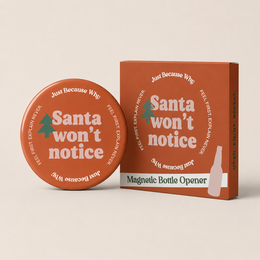 Magnetischer Flaschenöffner: Der Weihnachtsmann merkt es nicht