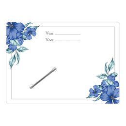Wunderkerzen-Karte - blaue Blume