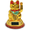 Lucky Cat Solar type, 12cm, gold