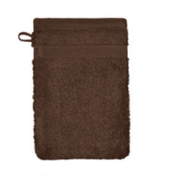 100% cotton washcloth set in brown color. Soft and absorbent material. Rectangular shape.