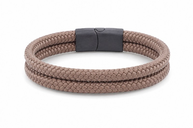 Touw armband 12mm - Caesar collectie | Editie zwart