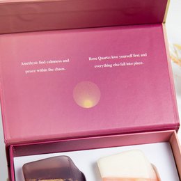 Gift set kristalzepen - Amethist & Rozekwarts