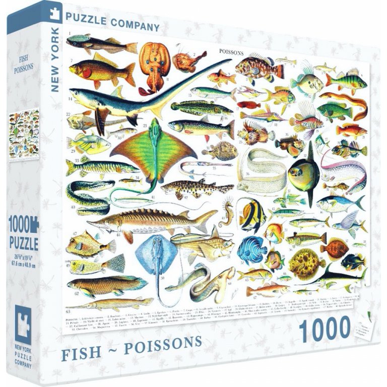 New York Puzzle Company Puzzle Fish ~ Poissons - 1000 pieces
