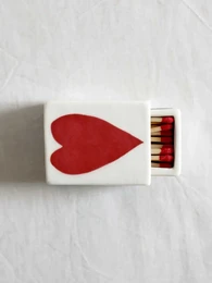 Streichholzschachtel aus Keramik – Großes Herz