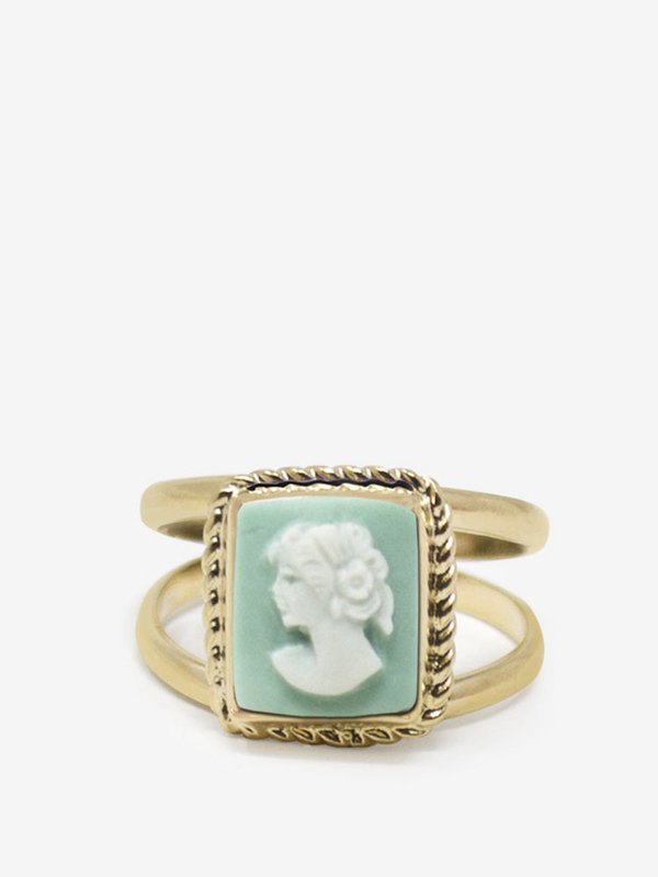 The Beloved Green Cameo Ring