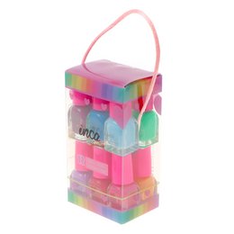 Zestaw 12 mini lakierów do paznokci dla dzieci – różne – letnie kolory