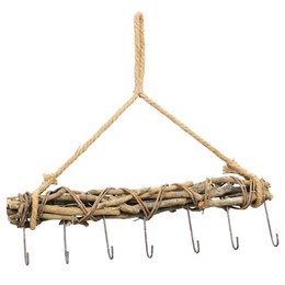 Hook rail Willow natural 45cm, window decoration