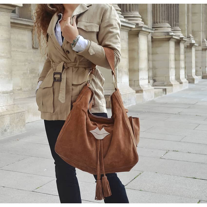 Bolso tote XXL Soft MIKI camel