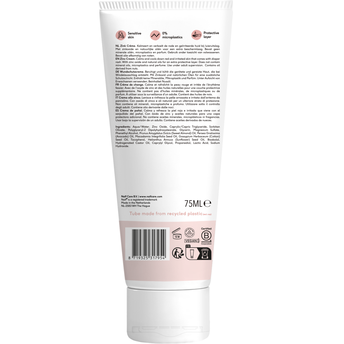 Zinc Cream Perfume Free - 75ml