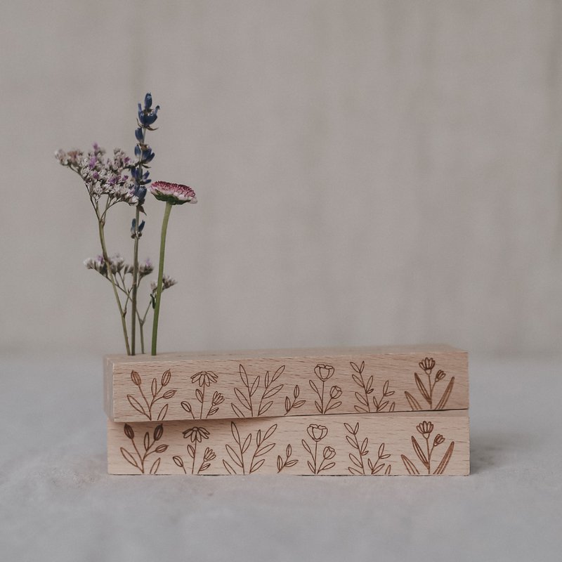 Card and flower holder set of 2 - 12 cm flower meadow (PU = 6 sets)