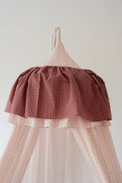 Nursery muslin canopy with ruffle "Vintage style"