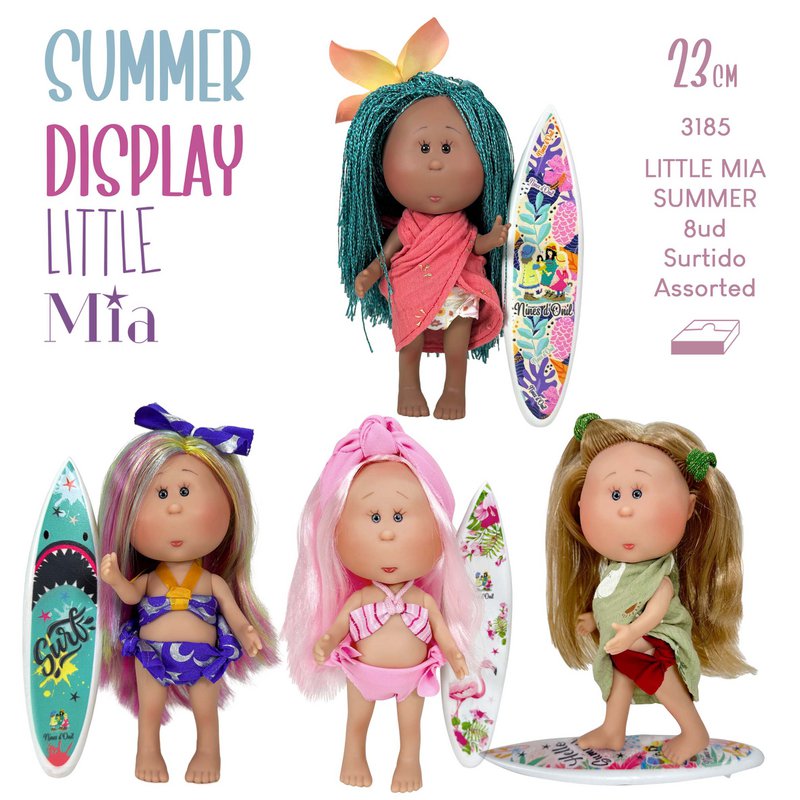 Lille Mia Summer Display Doll 8 enheder.