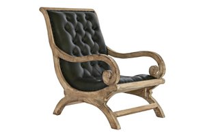 MANGO LEATHER ARMCHAIR 65X98X94 GREEN MB199867