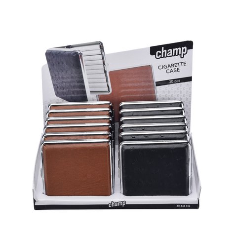 Braune und schwarze Zigarettenetuis x12