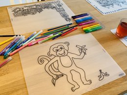 Set de table Recolorable Banana Monkey