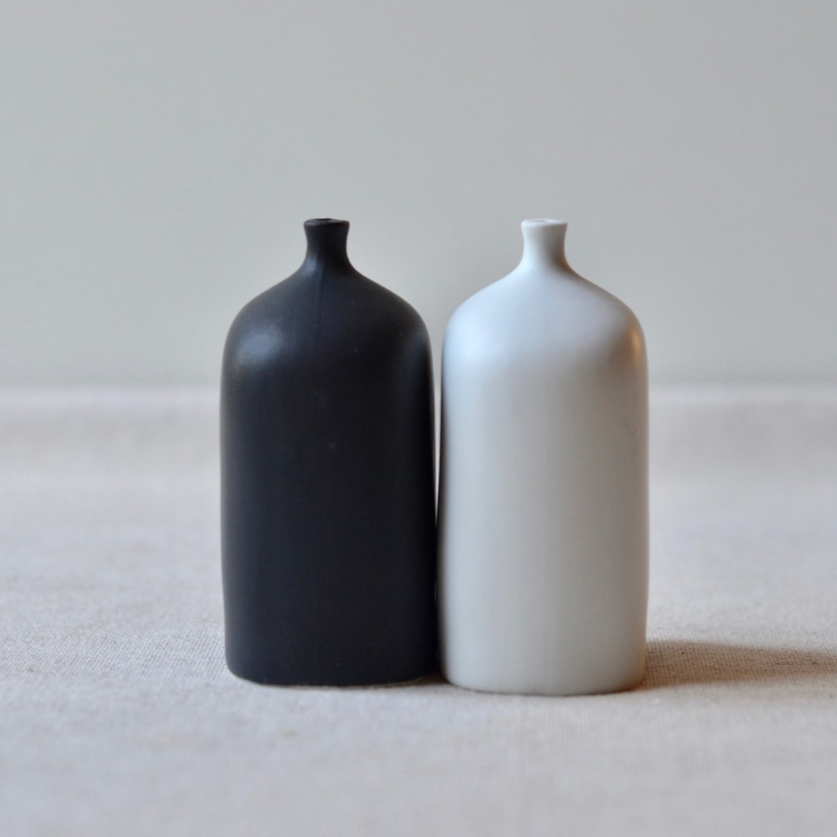 Black + White Vials Salt + Pepper Set