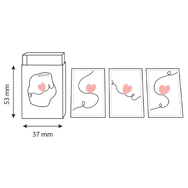 DIY Mini Art - Love Pink (4 PCs)