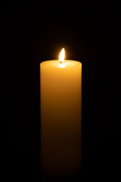 J-Line cylinder candle - white - large - LED lights