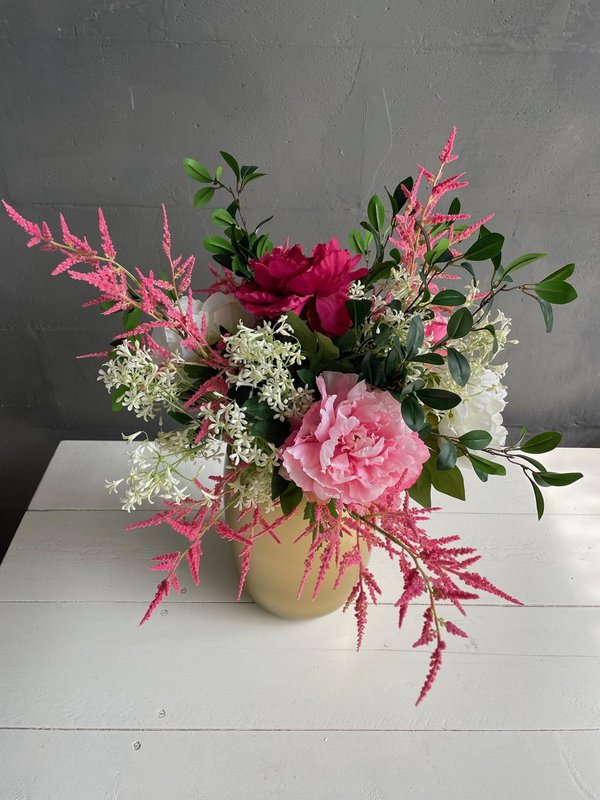 Kunstige blomster - Bouquet L - Shiny Pink - 80cm