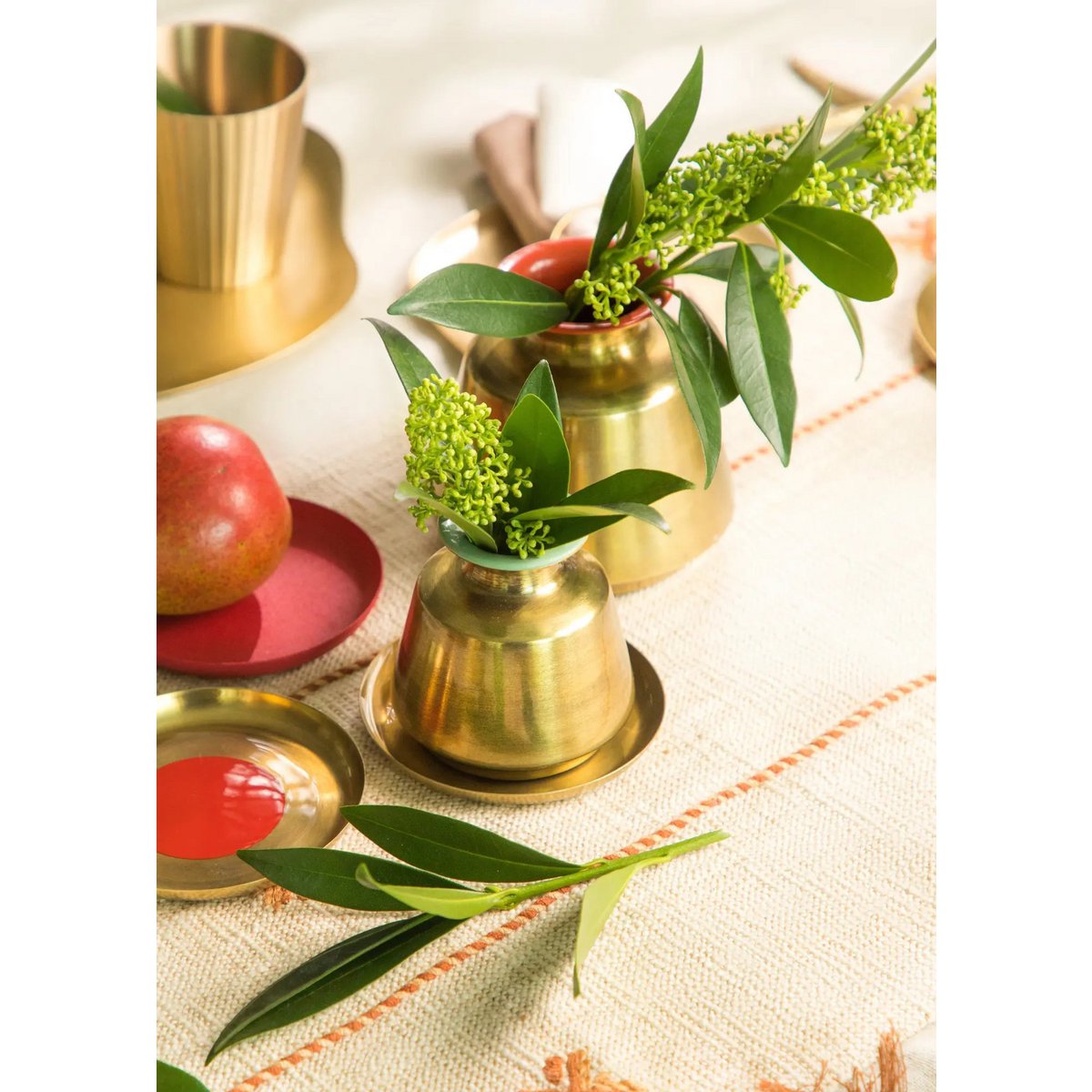 Decoratieve pot | Emaille potten handgemaakt lichtgewicht | Set van 2