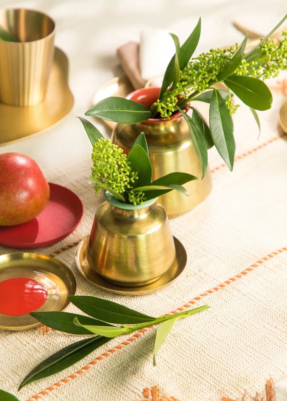 Decoratieve pot | Emaille potten handgemaakt lichtgewicht | Set van 2