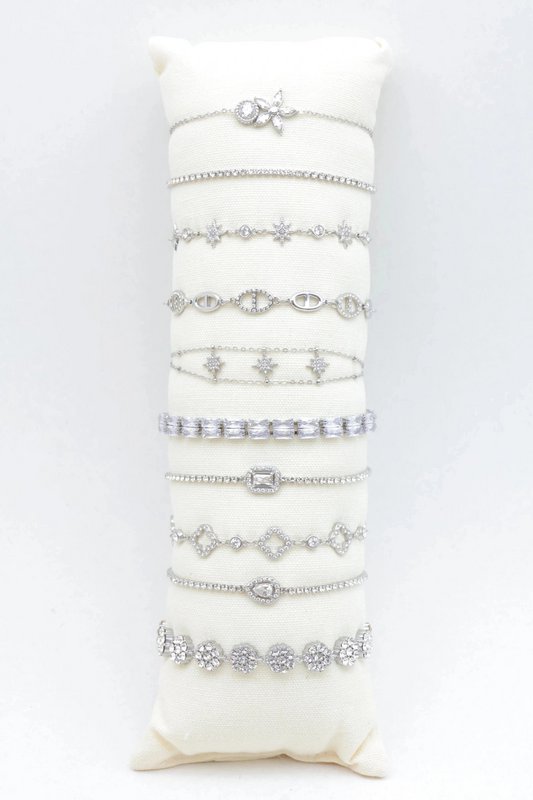 Lot de 8 bracelets chaîne à motifs délicats