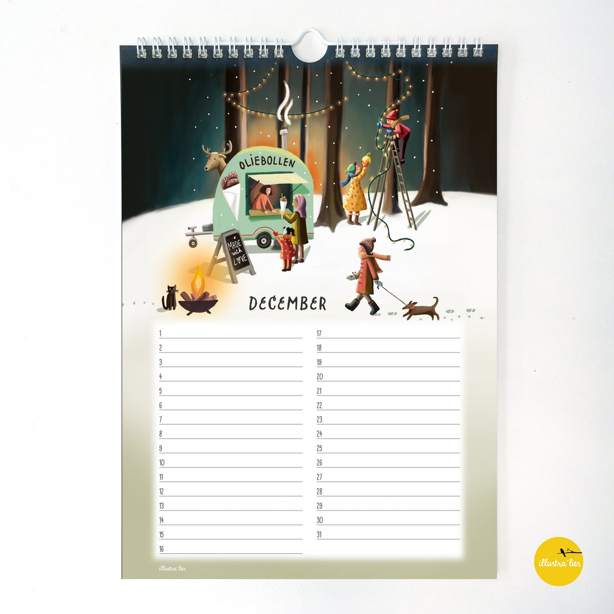 verjaardagskalender - muurkalender A4
