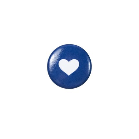 Magneethart (wit hart op blauwe achtergrond)