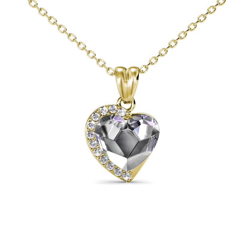 Amore - pendenti di sfondo d'oro e cristallino