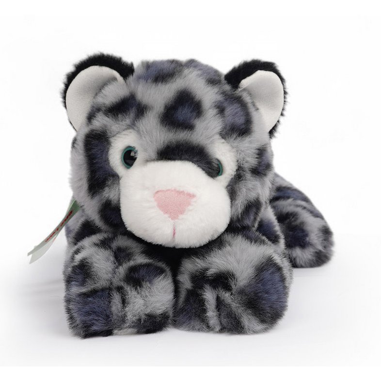 Peluche One Love - Leopardo delle nevi grigio cielo e nero