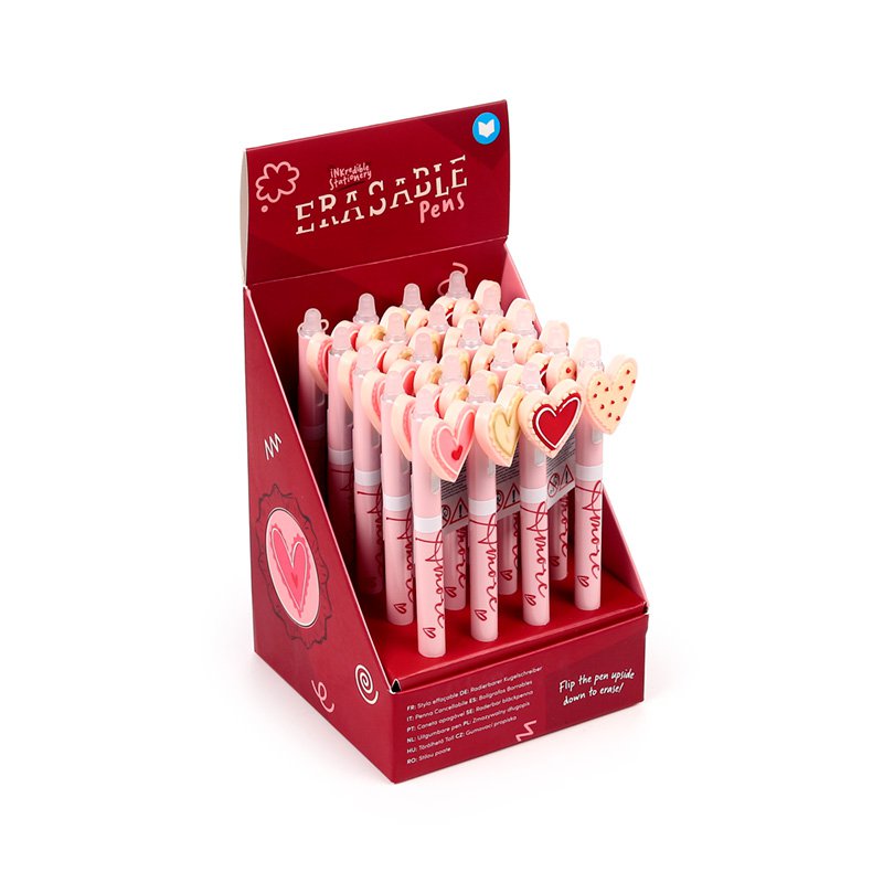 Amore Heart uitwisbare pen met PVC-topper