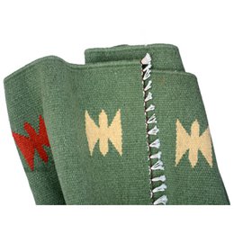 Alfombra kilim vintage tejida a mano en verde Glade