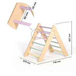 Großes Set - Pikler Dreieck + 2 Rutschen/Kletterleitern + Balancewippe