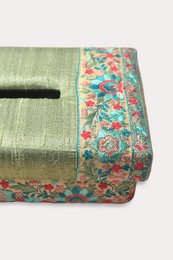 Weefseldooshoes | Dupion Zijde Handgeweven Bloemen | 24x14cm