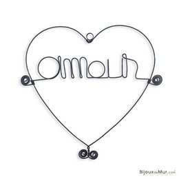 Heart frame "Love" Valentine's Day - to pin - Wall jewelry
