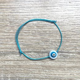 Bransoletka ze sznurka Lucky Blue Eye