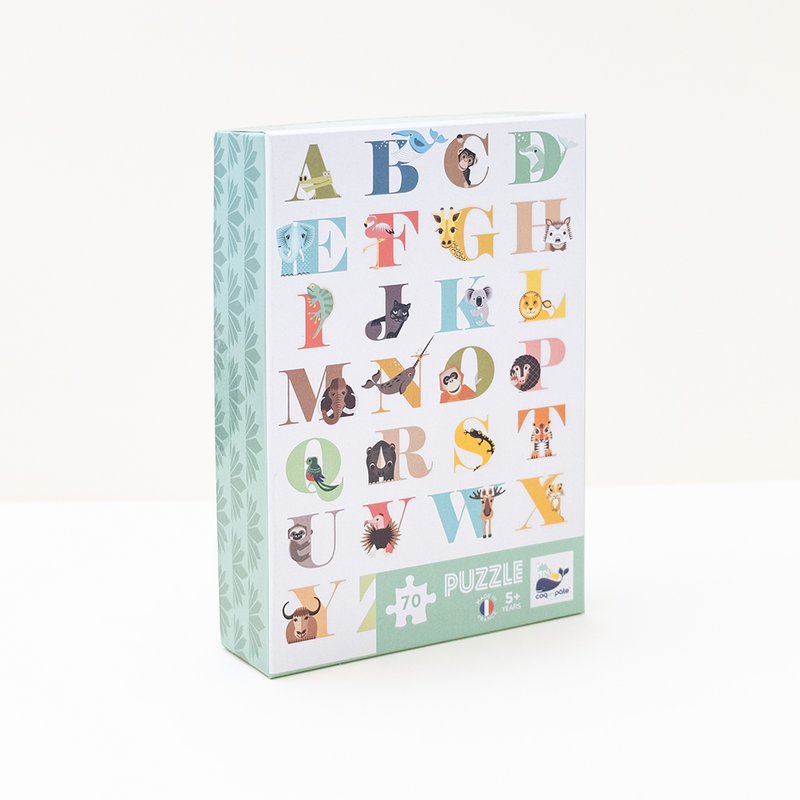Puzzle da 70 pezzi, 5 anni+, ABECEDARIO | Prodotto in Francia