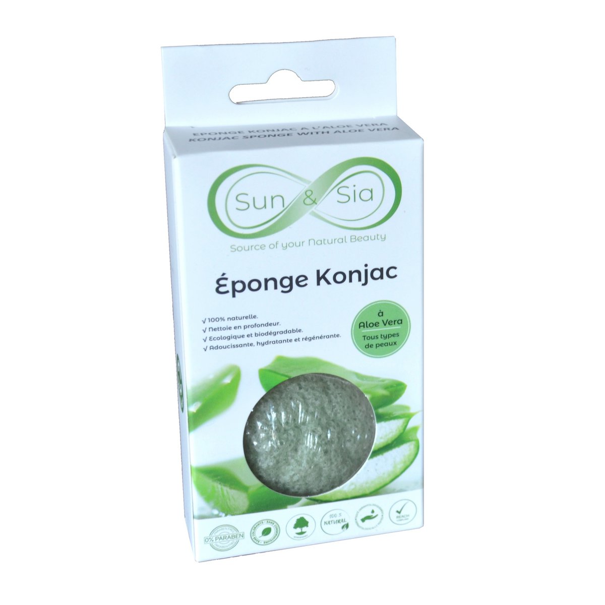 Natural Konjac Sponge for the Aloe Vera face