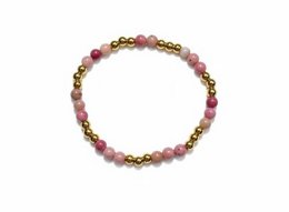  A children's bracelet made of rhodochrosite beads, approximately 16 cm long and 4 mm in diameter.