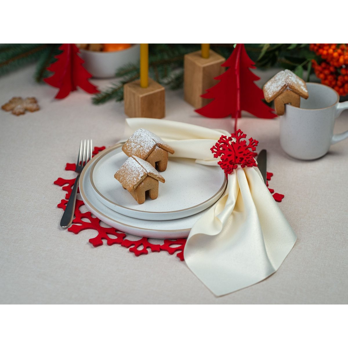 Weihnachtsserviettenringe SCHNEEFLOCKE