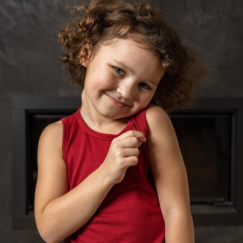 Enfants sans manches 160 g/m² Cerise royale
